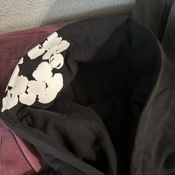 Denim Tears Black and White Floral Sweatshirt Sweaters